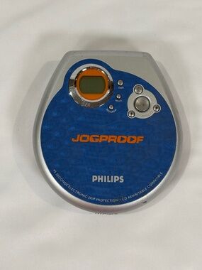Philips Jogproof CD Player Y2K Blue Silver Anti Skip Tested Works
